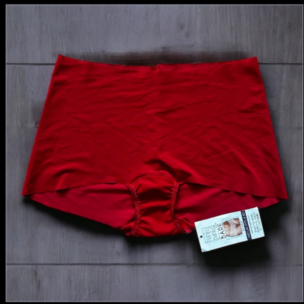 Hanky Panky Bare Crimson Red Women's boyshorts Shorts size Medium New with Tags